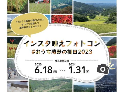 インスタ映えフォトコンテスト『＃おうち蕨野の棚田2023』🌾